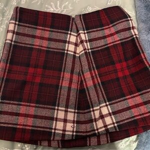 Tommy Hilfiger Red and Black Plaid Mini Skirt